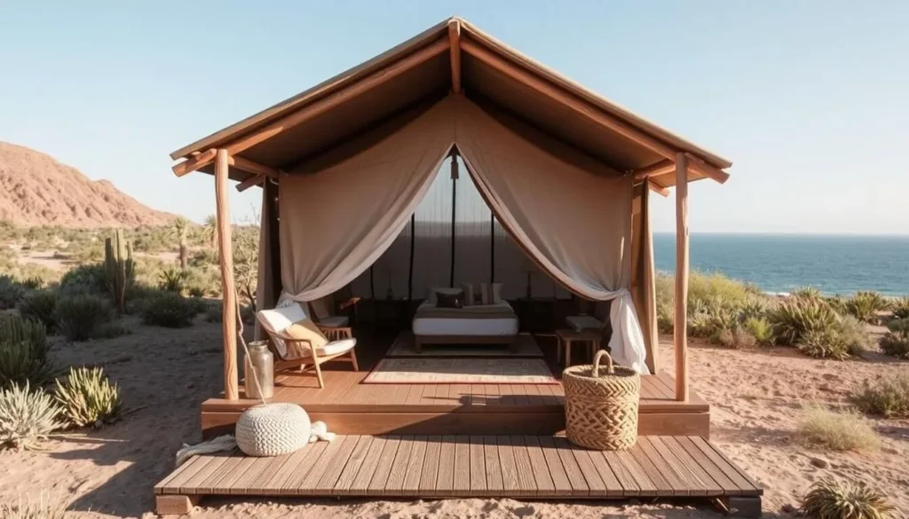Eco-friendly glamping accommodation near Todos Santos with desert and ocean views Eco-friendly glamping accommodation near Todos Santos with desert and ocean views