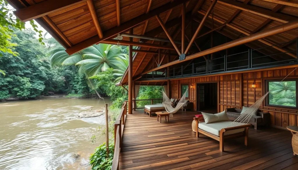 Eco-friendly riverside lodge accommodation in Bukit Lawang near Mount Leuser National Park Eco-friendly riverside lodge accommodation in Bukit Lawang near Mount Leuser National Park