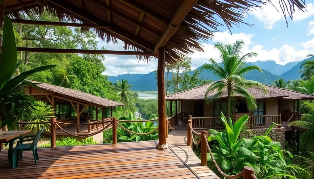 Eco-lodge accommodation in the Cangrejal River Valley near Nombre de Dios National Park