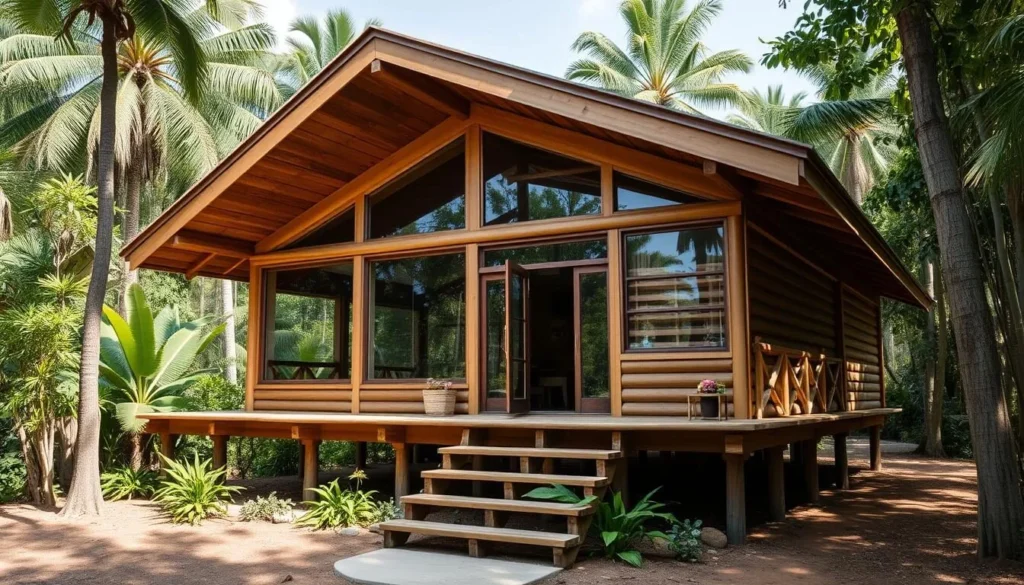 Eco-lodge near Five Blues Lake National Park with forest views