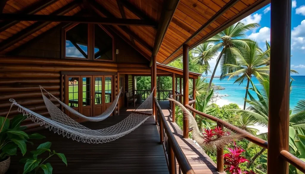 Eco-lodge overlooking the Caribbean Sea near Port Royal National Park