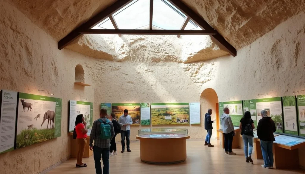 Eco-museum at El Feidja National Park entrance displaying local wildlife information