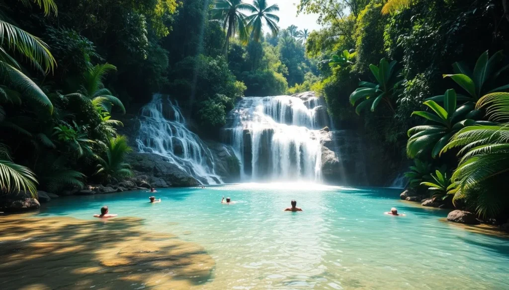El Nicho waterfall with natural swimming pools in the Escambray Mountains - best things to do in Cuba