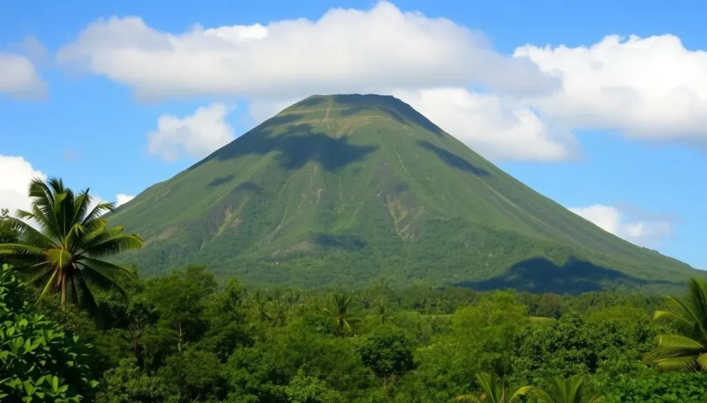 El Yunque mountain near Baracoa - the iconic anvil-shaped formation in Guantanamo