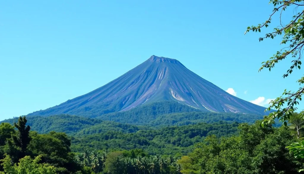 El Yunque mountain, the iconic flat-topped mountain near Baracoa, Cuba