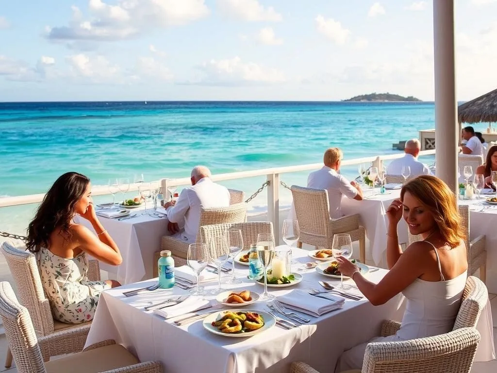 Elegant beachfront dining at Rendezvous @ Tastys Beach Club