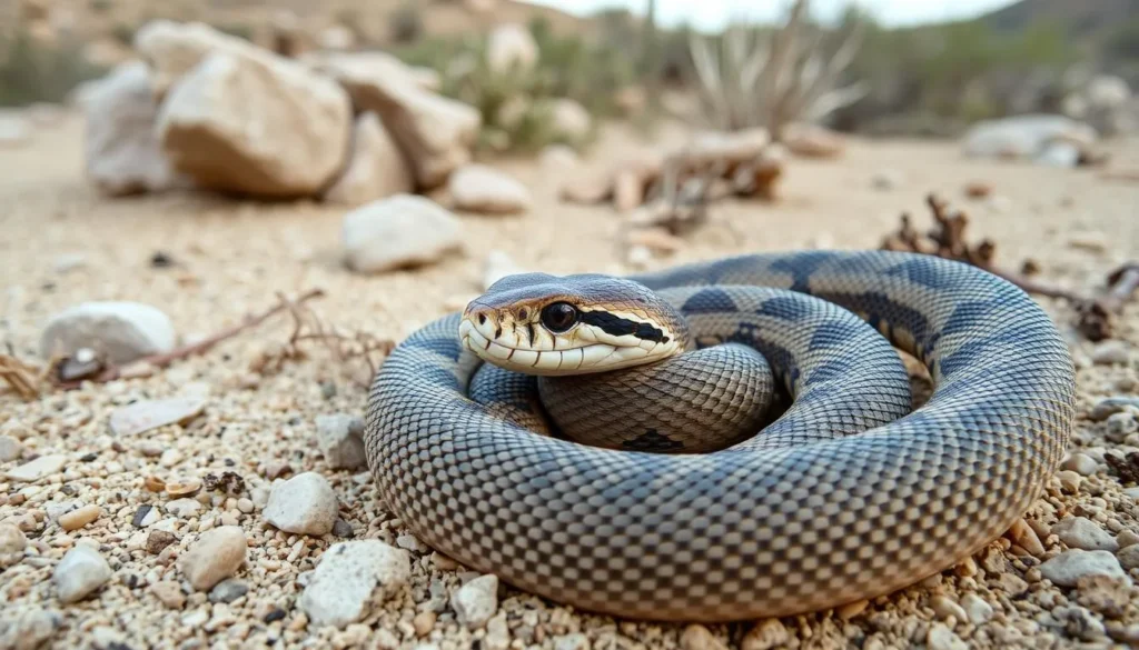 Endemic Santa Catalina rattlesnake (Crotalus catalinensis) in its natural habitat on Isla Santa Catalina, Mexico Endemic Santa Catalina rattlesnake (Crotalus catalinensis) in its natural habitat on Isla Santa Catalina, Mexico