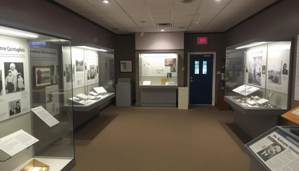 Exhibit at the Callander Bay Heritage Museum showcasing local history