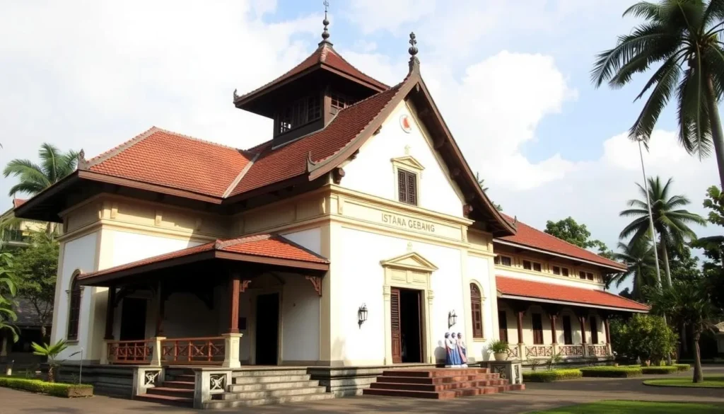 Exterior of Istana Gebang (Gebang Palace) in Blitar, the childhood home of President Sukarno preserved as a museum