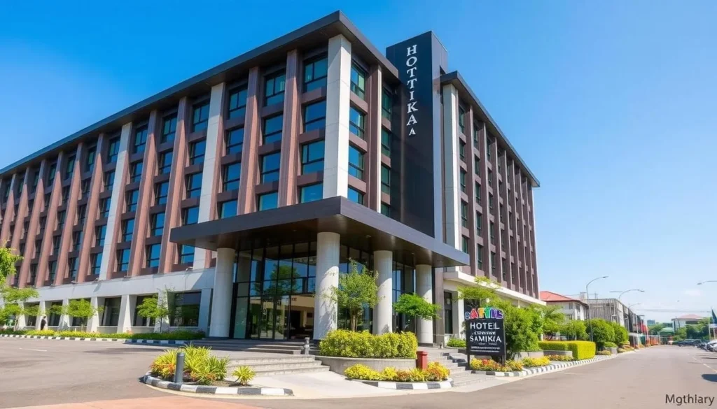 Exterior view of Hotel Santika Tasikmalaya with its modern architecture