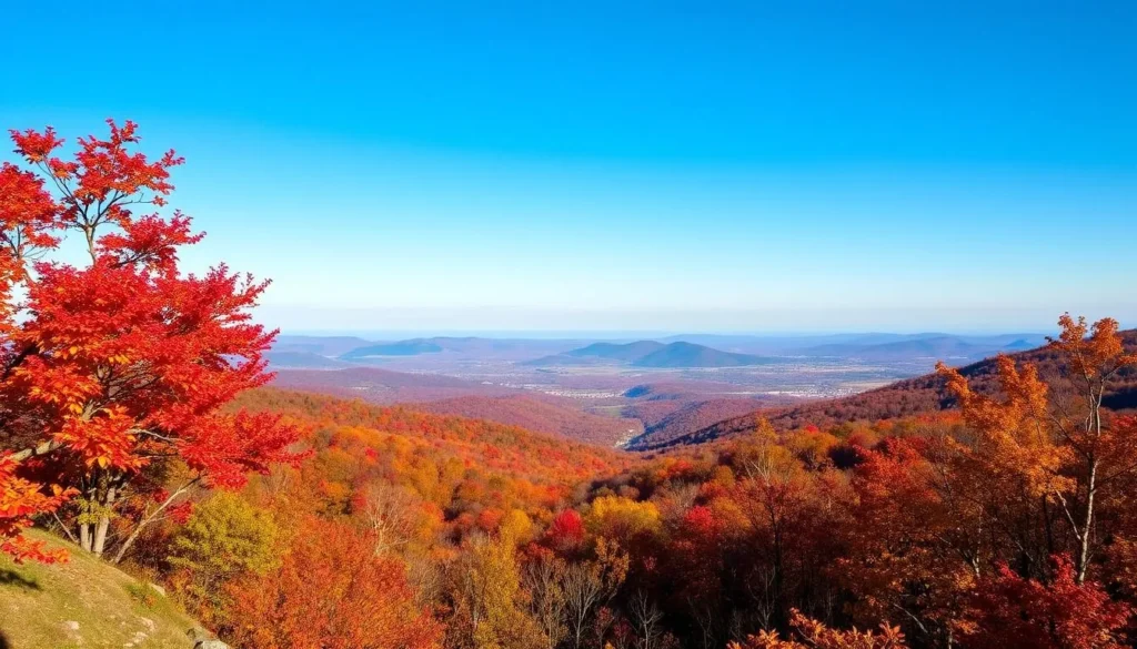 Fall foliage at Hawk Mountain Sanctuary in Berks County, Pennsylvania