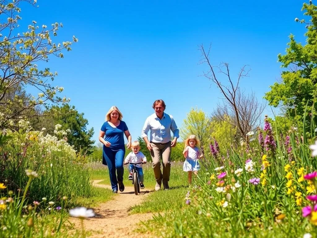 Family enjoying a spring day at Brushy Creek Lake Park in Cedar Park Family enjoying a spring day at Brushy Creek Lake Park in Cedar Park