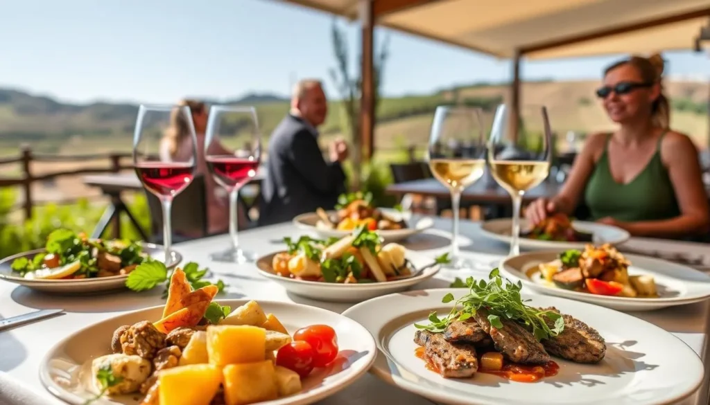 Farm-to-table dining experience in McLaren Vale restaurant with local produce, highlighting the culinary McLaren Vale South Australia things to do