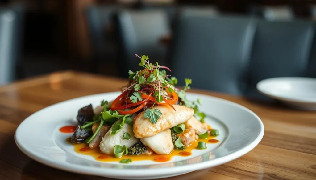 Farm-to-table restaurant dish in Columbia Tennessee featuring local ingredients