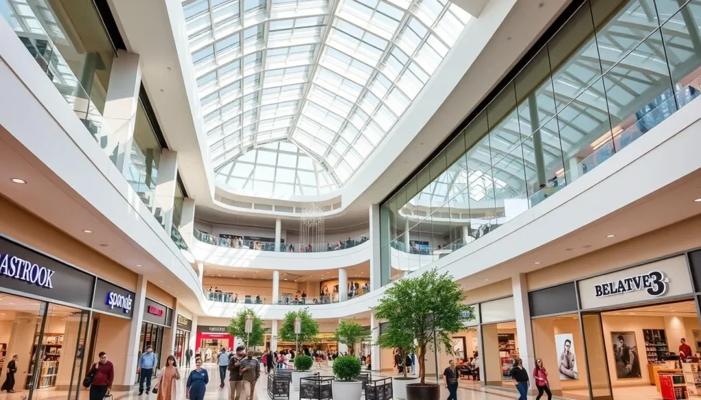 First Colony Mall in Sugar Land showing modern shopping center with diverse stores and shoppers