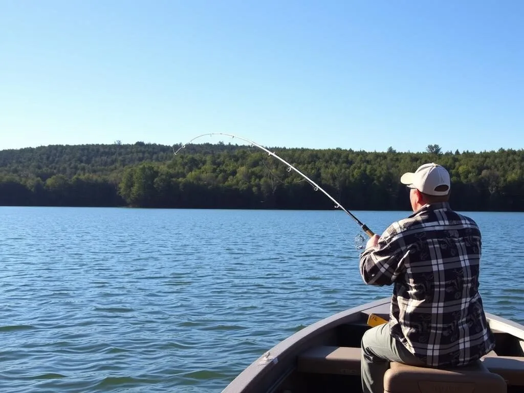 Fishing at Lake Sam Rayburn near Lufkin