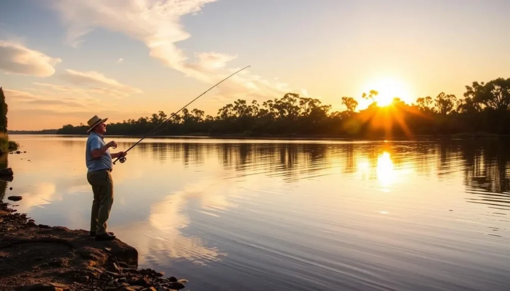 Fishing on the Normanby River Lakefield National Park Queensland
