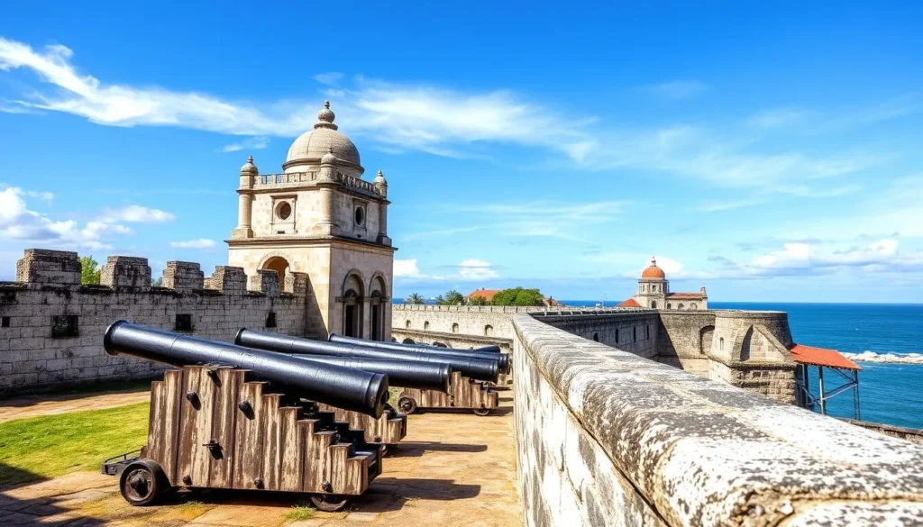 Forte do Presépio with its stone walls and colonial architecture overlooking Guajará Bay