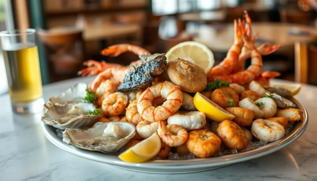 Fresh Gulf seafood platter at a local Port St. Joe restaurant