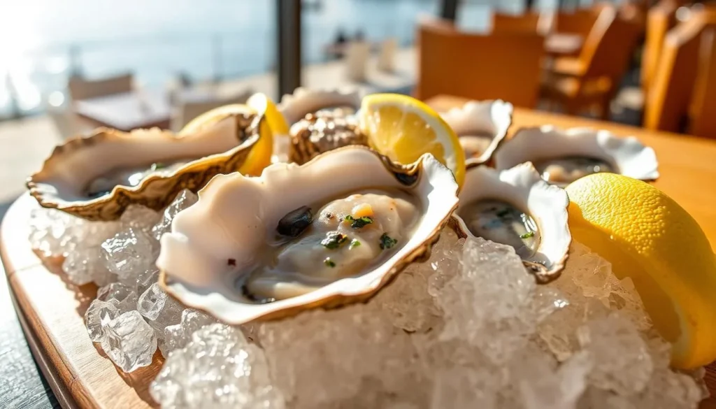 Fresh Sydney rock oysters from Budd Island, New South Wales Fresh Sydney rock oysters from Budd Island, New South Wales