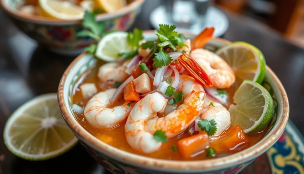 Fresh seafood ceviche dish from Playas Ecuador Fresh seafood ceviche dish from Playas Ecuador