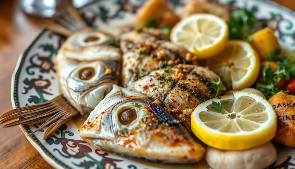 Fresh seafood dish from Al Hoceima Morocco with Mediterranean influences