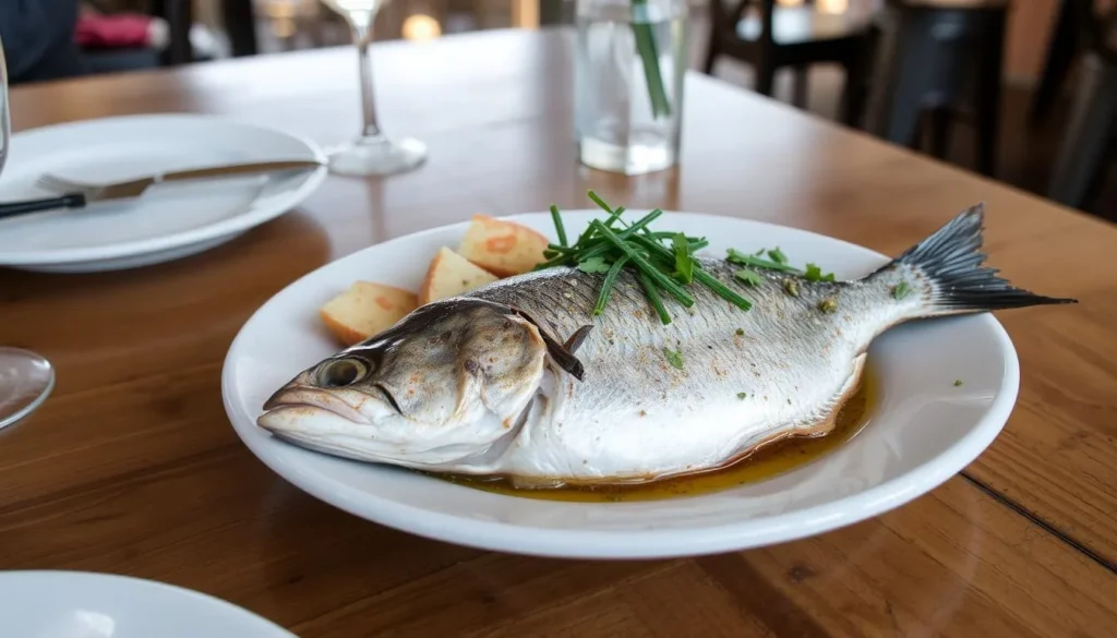 Fresh seafood dish from a local restaurant near Bean Hollow State Beach