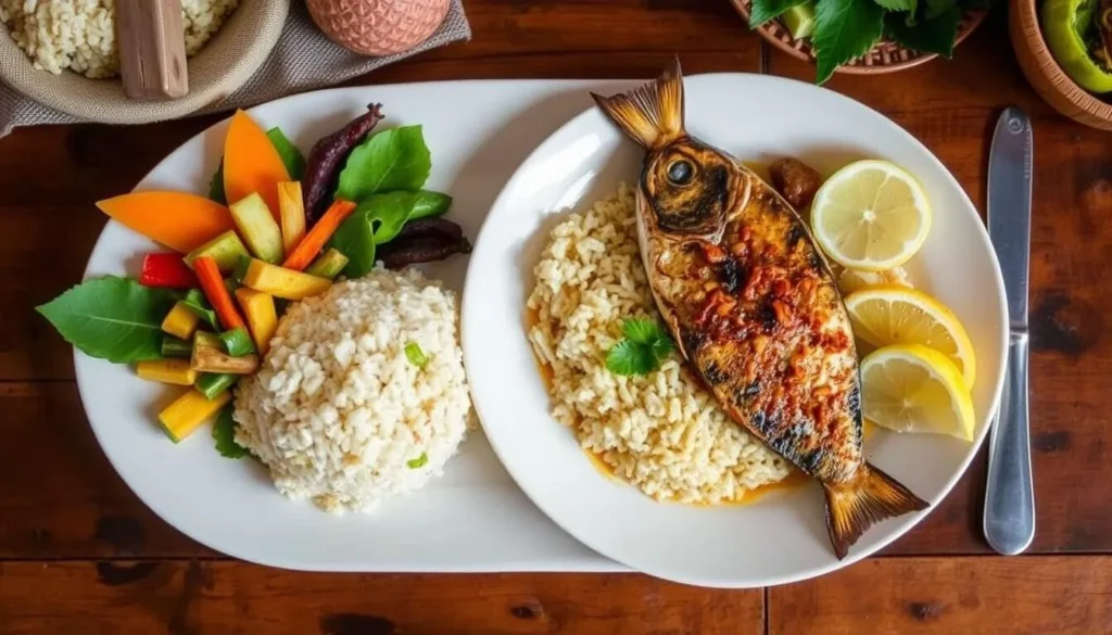 Fresh seafood dish served at Mikea Lodge featuring local Malagasy flavors and ingredients