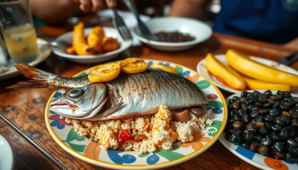 Fresh seafood dish served at a local restaurant in Isla de la Juventud