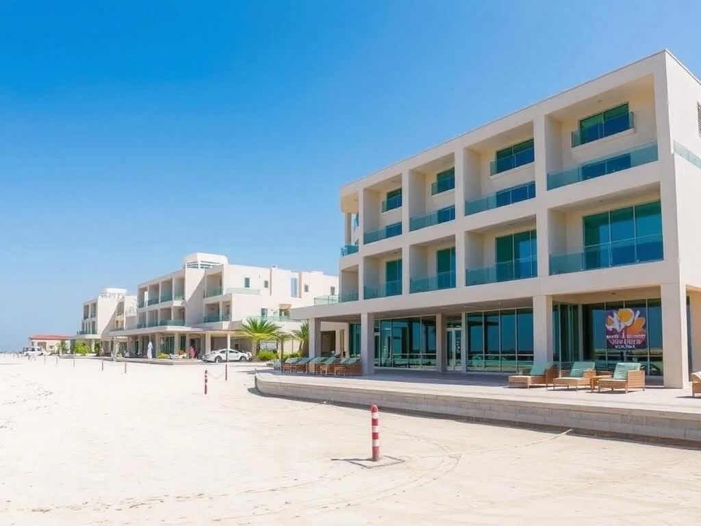 Fuwairit Kite Beach Resort with beachfront views in Al Shamal Qatar