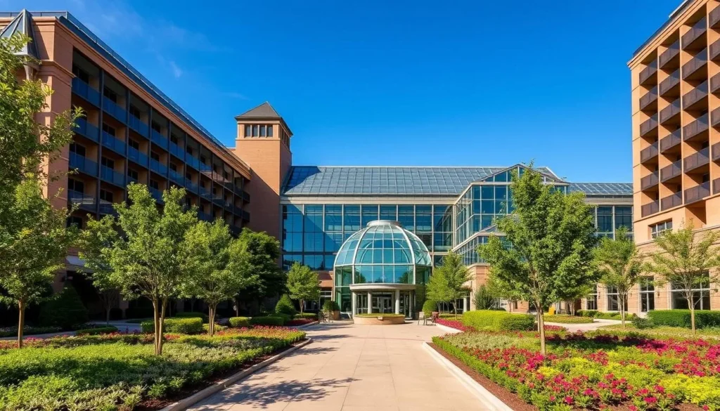 Gaylord Texan Resort in Grapevine Texas with its impressive glass atrium