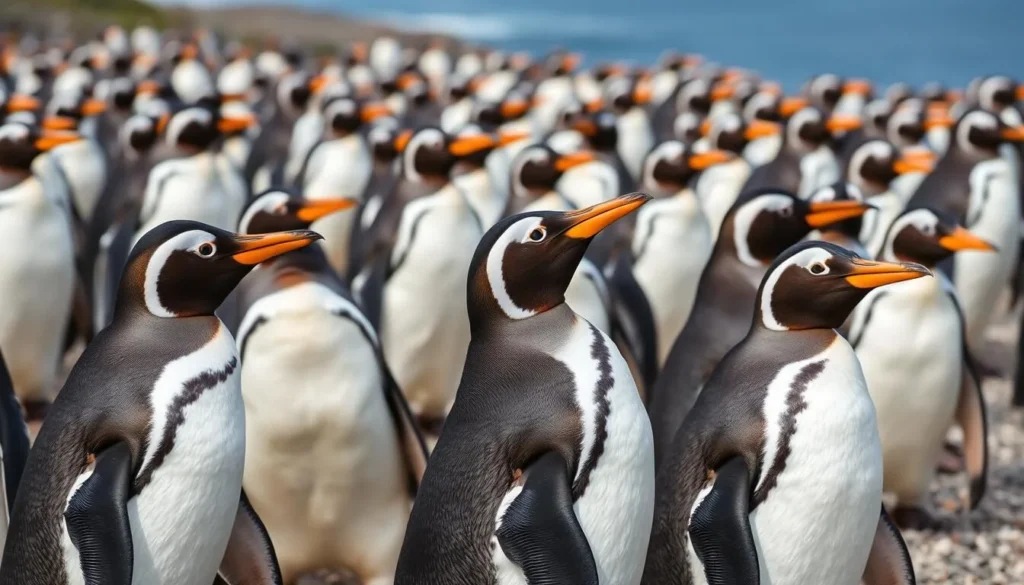 Gentoo penguin colony at Penguin Hill on Bleaker Island