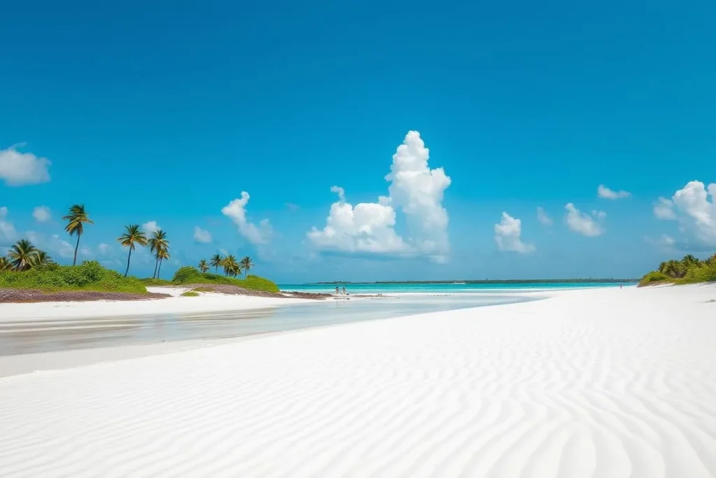 Gold Rock Beach at low tide showing expansive white sand and turquoise waters