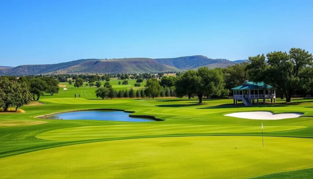 Golf course at Star Ranch in Hutto Texas with green fairways