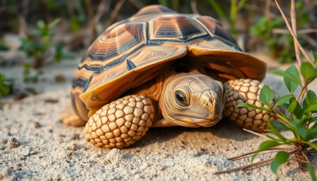 Gopher tortoise at Dunns Creek State Park in its natural habitat Gopher tortoise at Dunns Creek State Park in its natural habitat