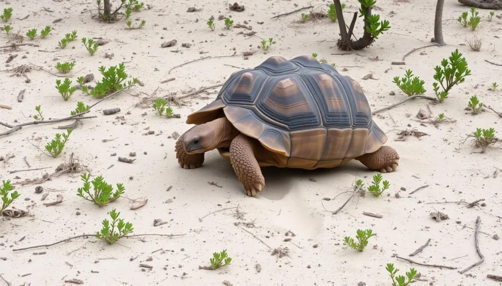Gopher tortoise in its natural sandhill habitat at Lake Louisa State Park Gopher tortoise in its natural sandhill habitat at Lake Louisa State Park