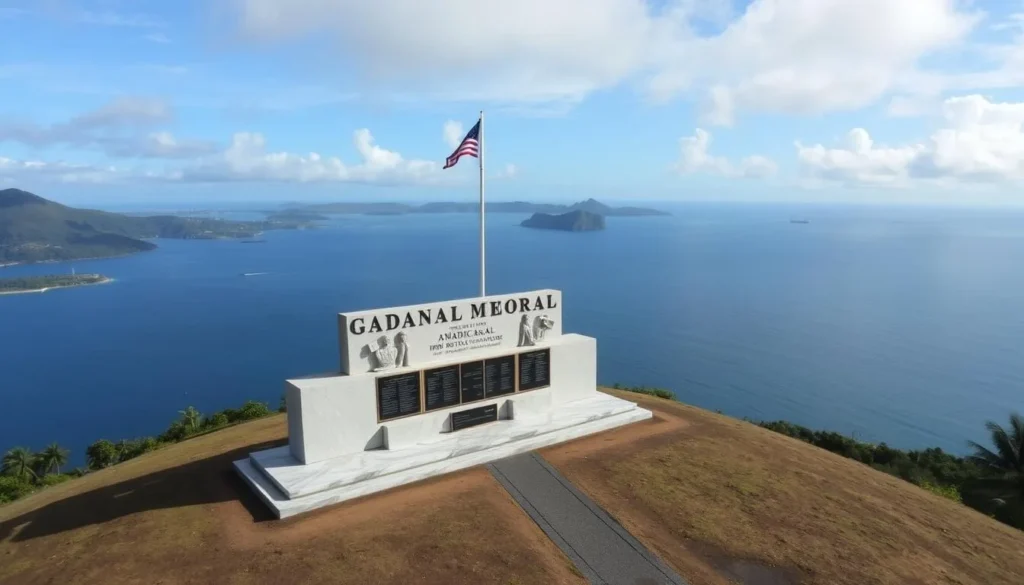 Guadalcanal American Memorial overlooking Iron Bottom Sound in Honiara