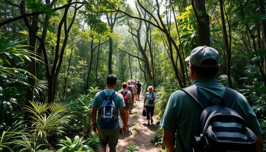 Guided jungle trek through Kutai National Park rainforest trails