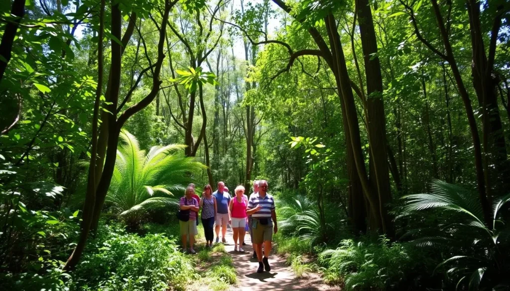 Guided walking tour through the Pisonia forest on Lady Musgrave Island