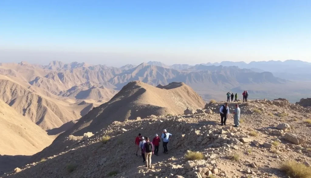 Hajar Mountains near Al-Buraimi with hiking trails