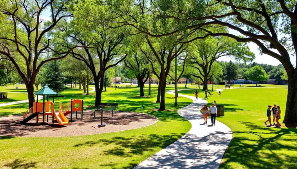 Harry Myers Park in Rockwall showing playground, walking trails, and green spaces Harry Myers Park in Rockwall showing playground, walking trails, and green spaces