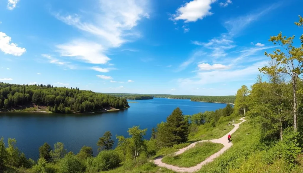 Heart Lake Conservation Area in Brampton with hiking trails and lake views