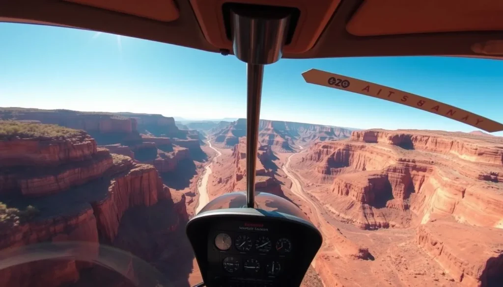 Helicopter tour over Kings Canyon in Watarrka National Park showing aerial perspective of the dramatic landscape