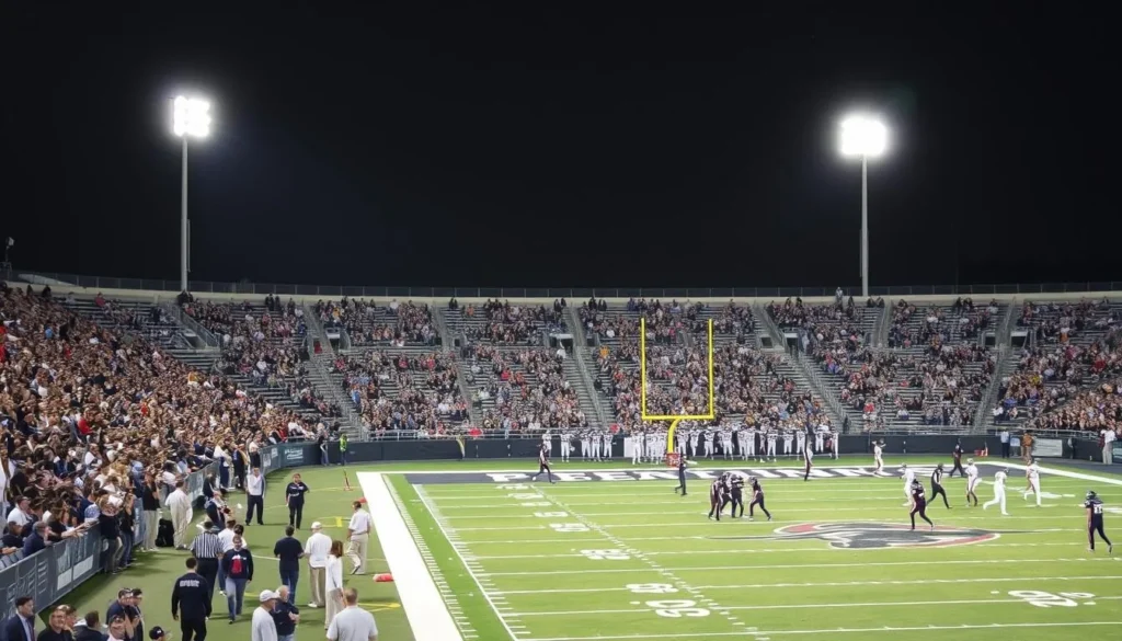 High school football game at Ratliff Stadium in Odessa, home of the Permian Panthers