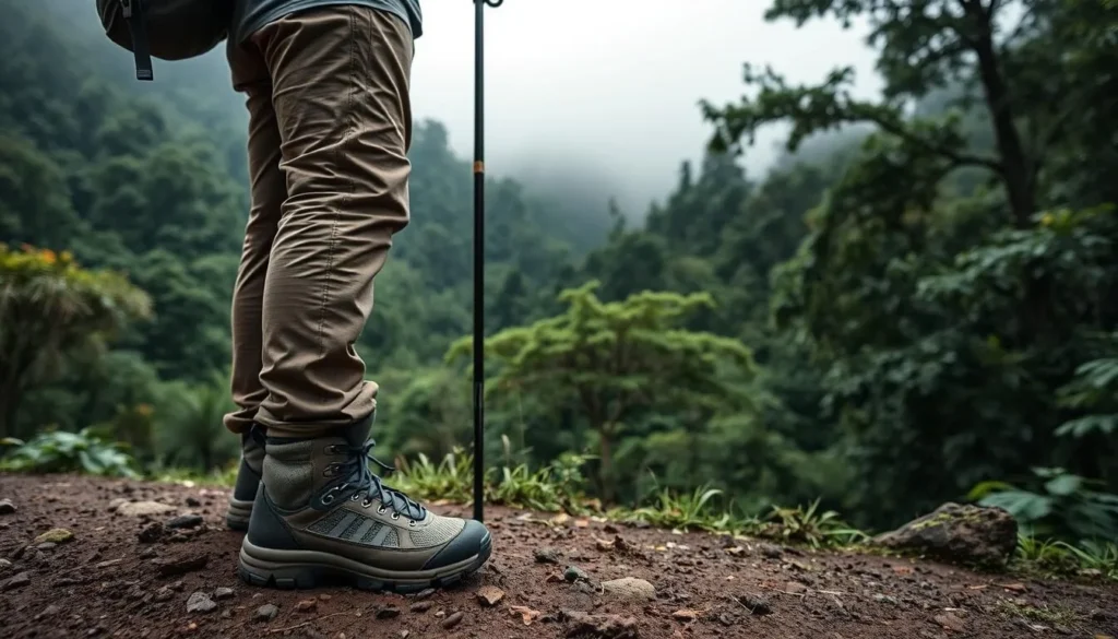 Hiker with proper gear and equipment for Cusuco National Park