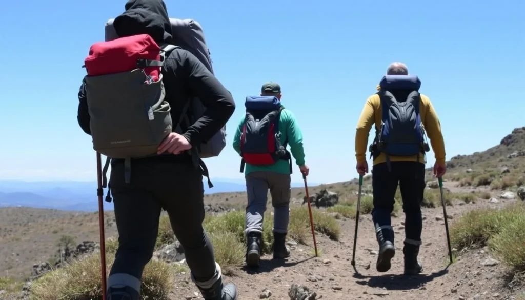 Hikers properly equipped for mountain conditions in Cofre de Perote National Park