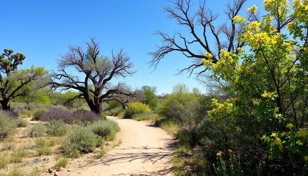 Hiking trail at Abilene State Park with natural Texas landscape