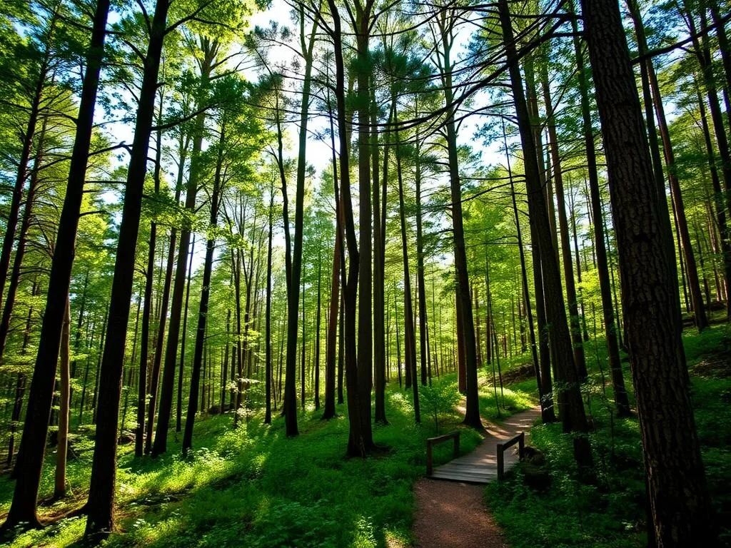 Hiking trail in Davy Crockett National Forest near Lufkin