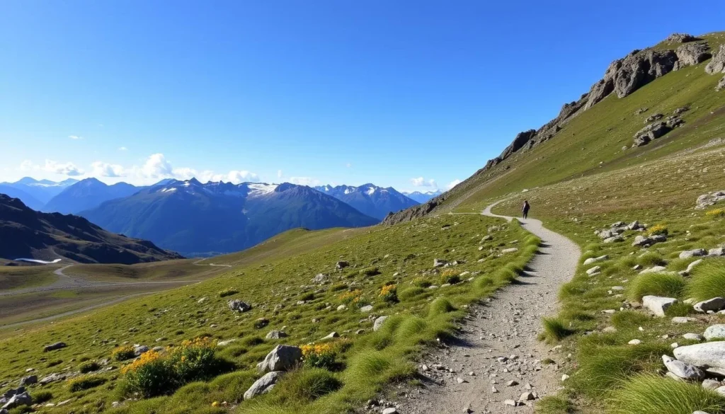 Hiking trail in Hatcher Pass near Wasilla Alaska Hiking trail in Hatcher Pass near Wasilla Alaska