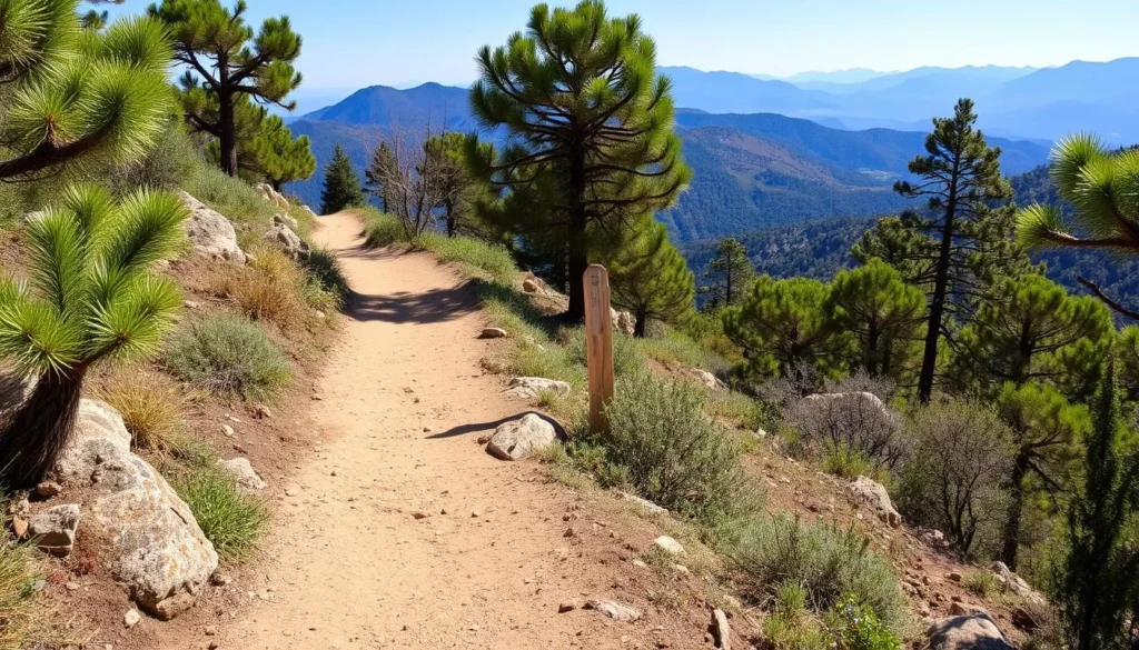 Hiking trail in Talassemtane National Park near Chefchaouen Morocco